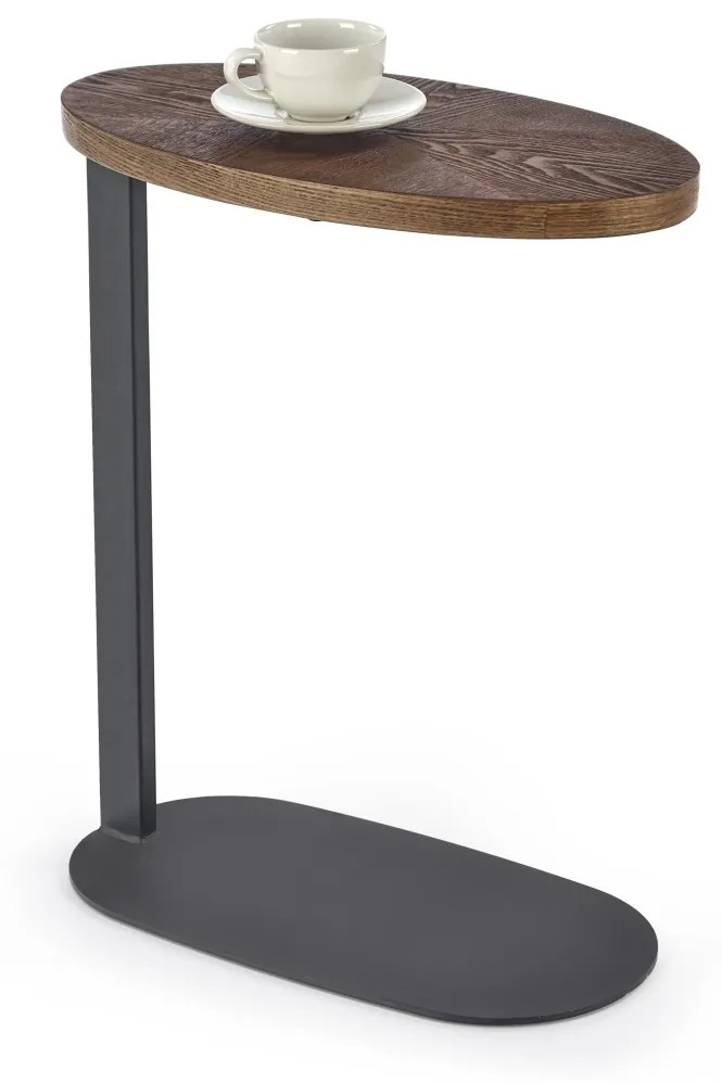 Masuta de cafea Delphi nuc/negru - H58 cm