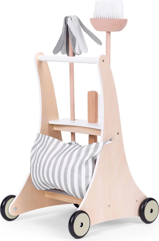 Trusă de curățare din lemn pentru copii bej