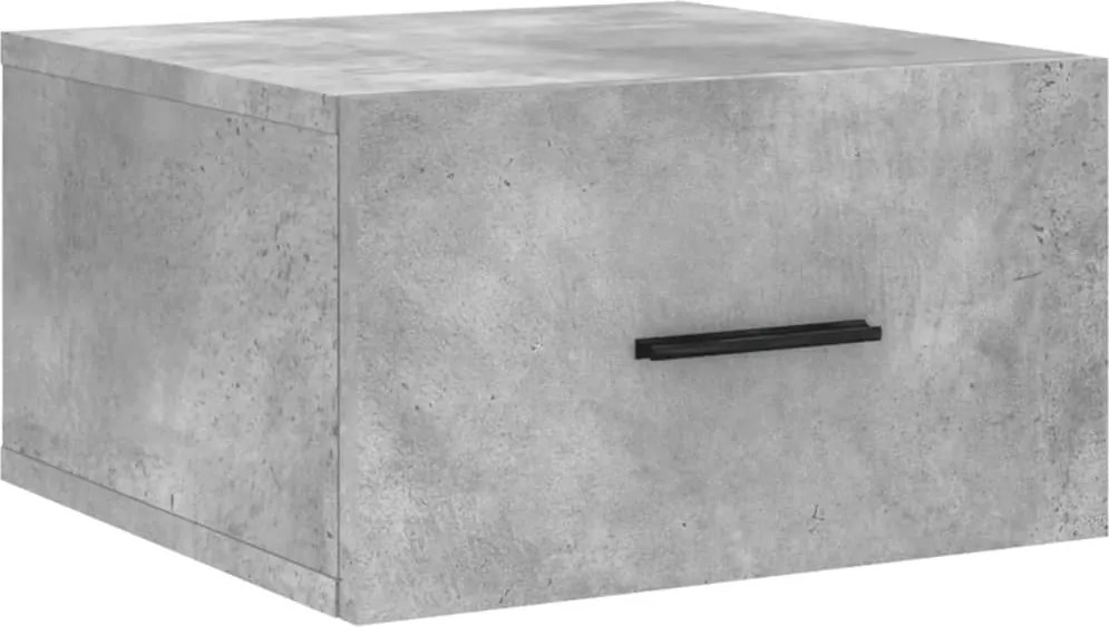 vidaXL Noptieră de perete, gri beton, 35x35x20 cm