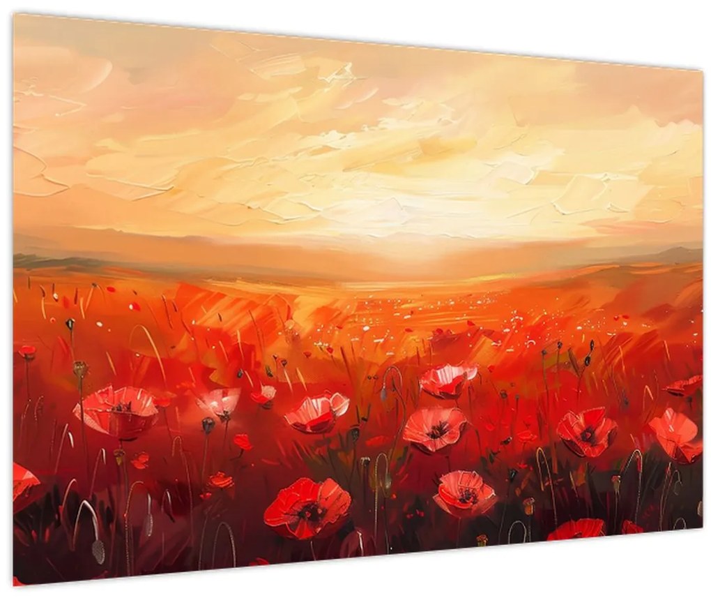 Tablou - Câmp de maci (90x60 cm)