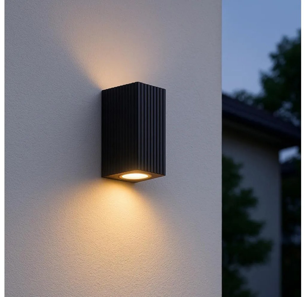 Aplică de exterior Brilliant JELANI 2xGU10/10W/230V IP44 negru