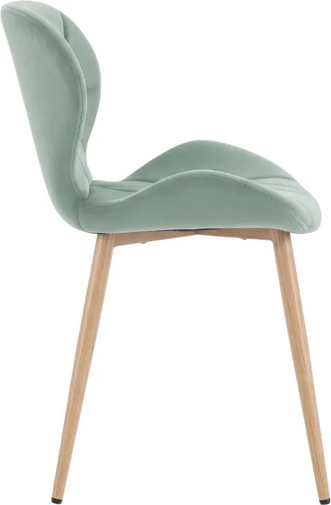 Scaun de sufragerie MANGO VELVET, mentolova