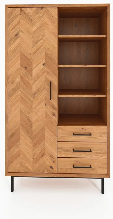 Șifonier din lemn din lemn de stejar 97x176 cm Abies – The Beds