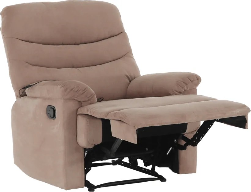 Fotoliu de masaj, reglabil, material textil grej TAUPE, LAMBERT