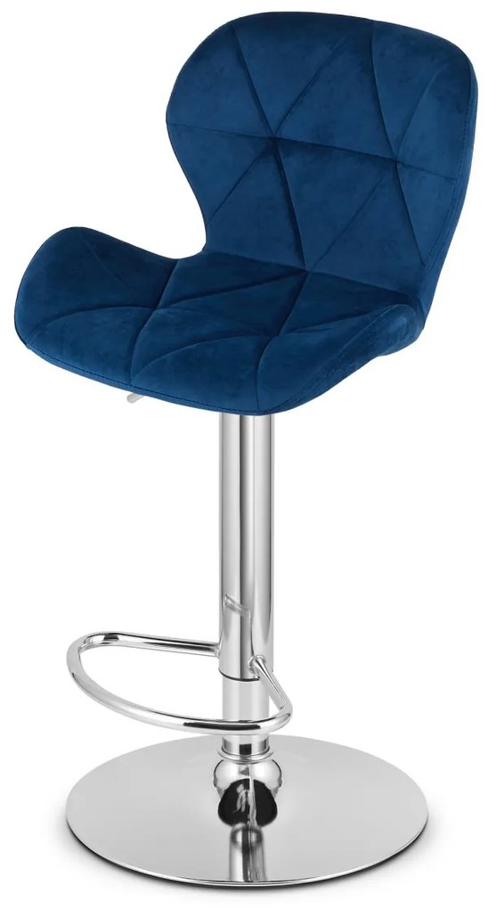 Scaun de bar WEST VELVET, albastra