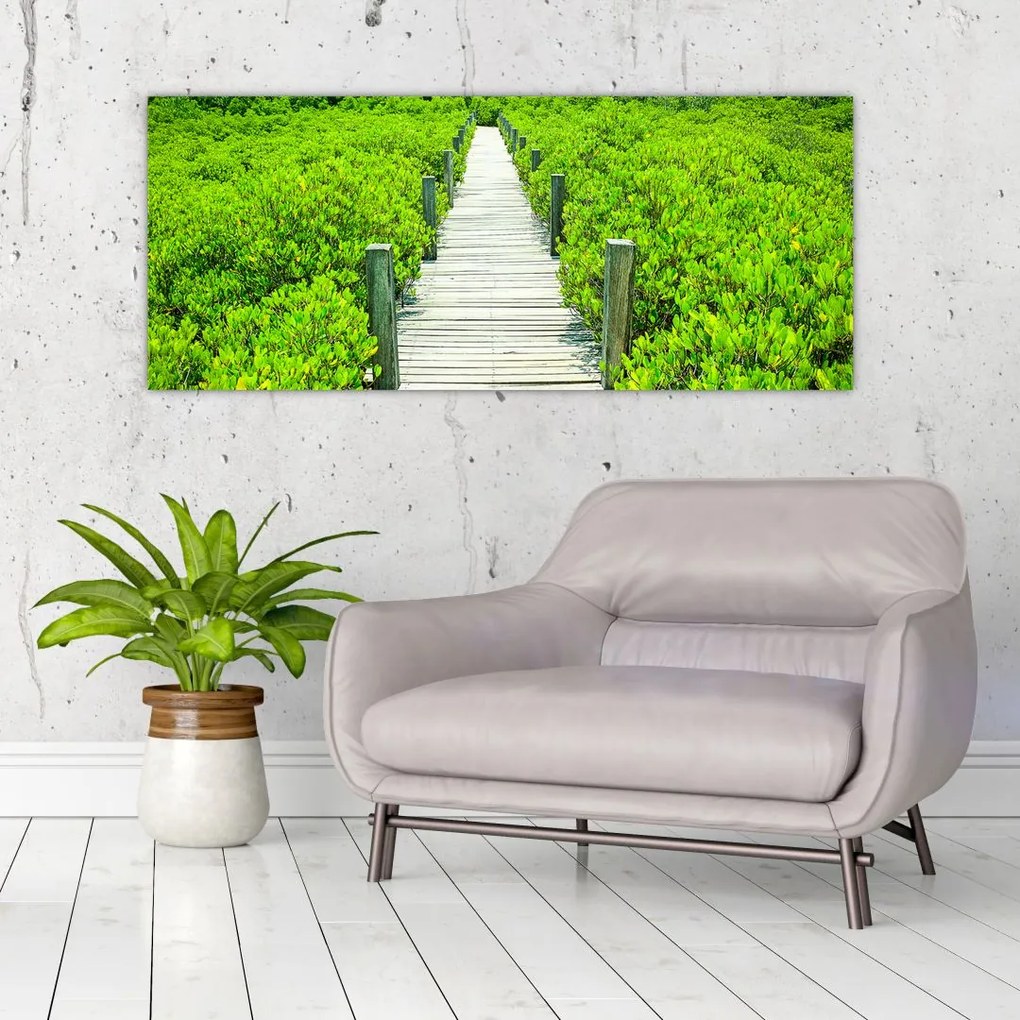 Tablou - poteca din lemn (120x50 cm)