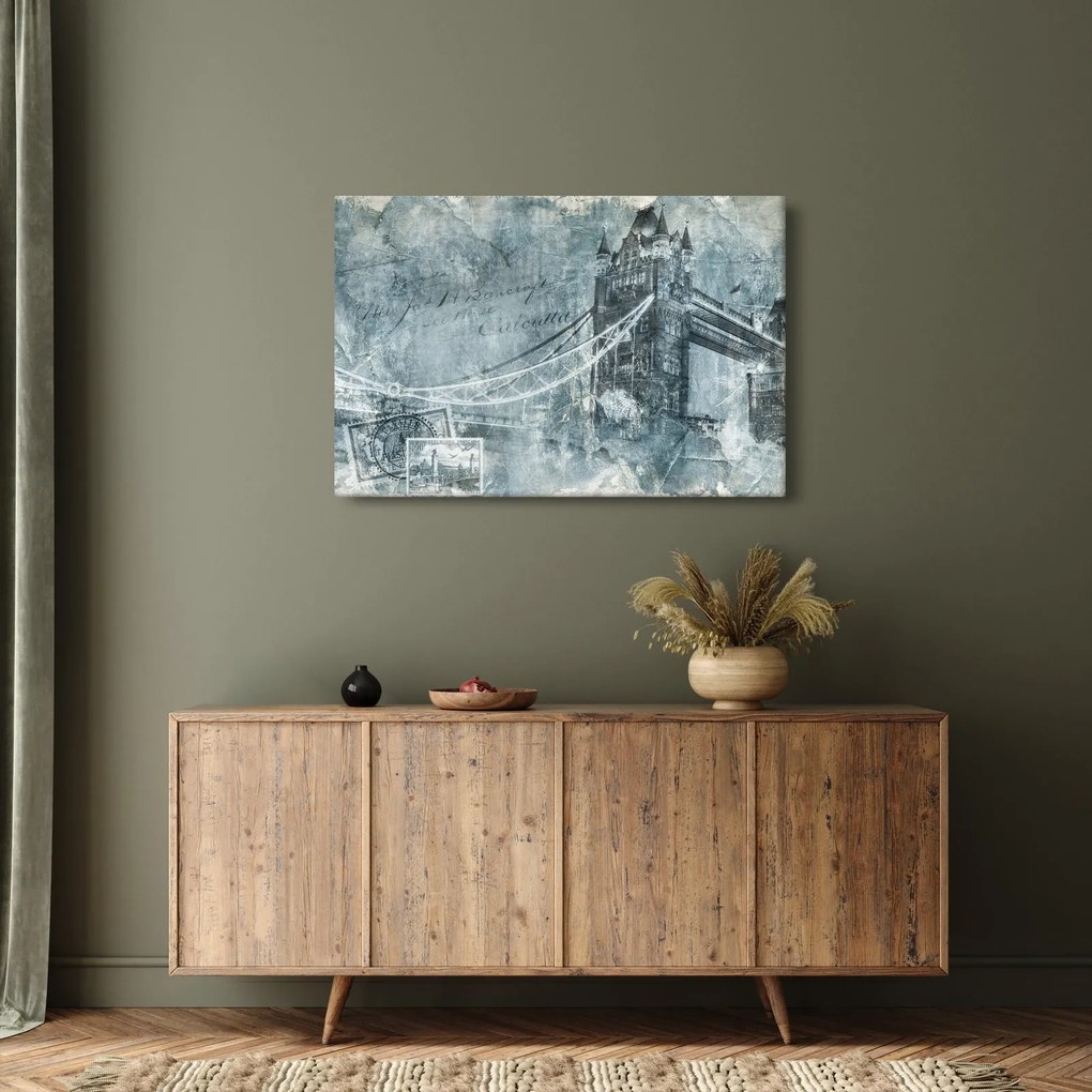 Tablou - Tower Bridge în tonuri reci (90x60 cm)
