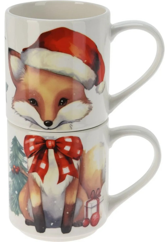 Set 2-piese de căni Fox, 265 ml, porțelan