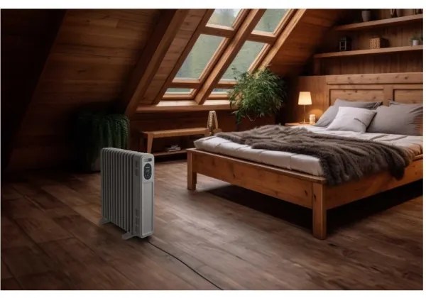 Sencor - Calorifer electric cu ulei, 13 elemente, 1000/2500W/230V, alb + telecomandă