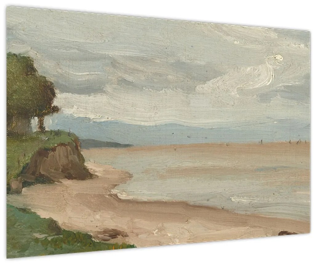Tablou - Jean-Baptiste-Camille Corot, Beach Near Etretat, reproducere (90x60 cm)