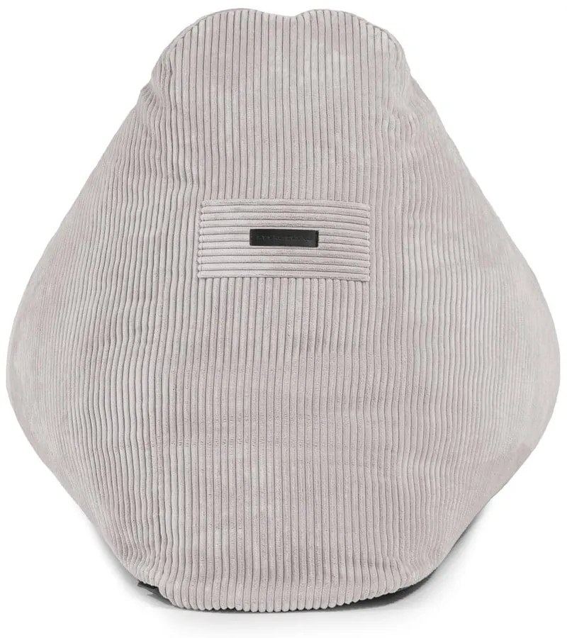 Fotoliu bean bag negru cu tapițerie din catifea reiată Snug 100 – SLOWDOWN