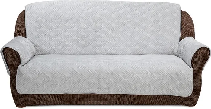 Cuverturi cu brațe CRYSTAL gri fotoliu triplu - șezut 170 cm