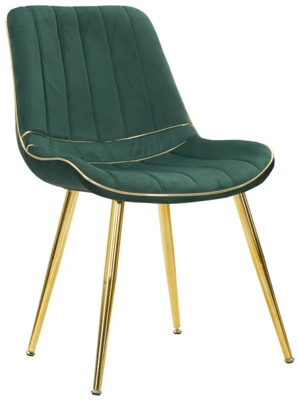 Mauro Ferretti SCAUN PARIS VERDE/AURIU SET 2 BUC CM 51X59X79