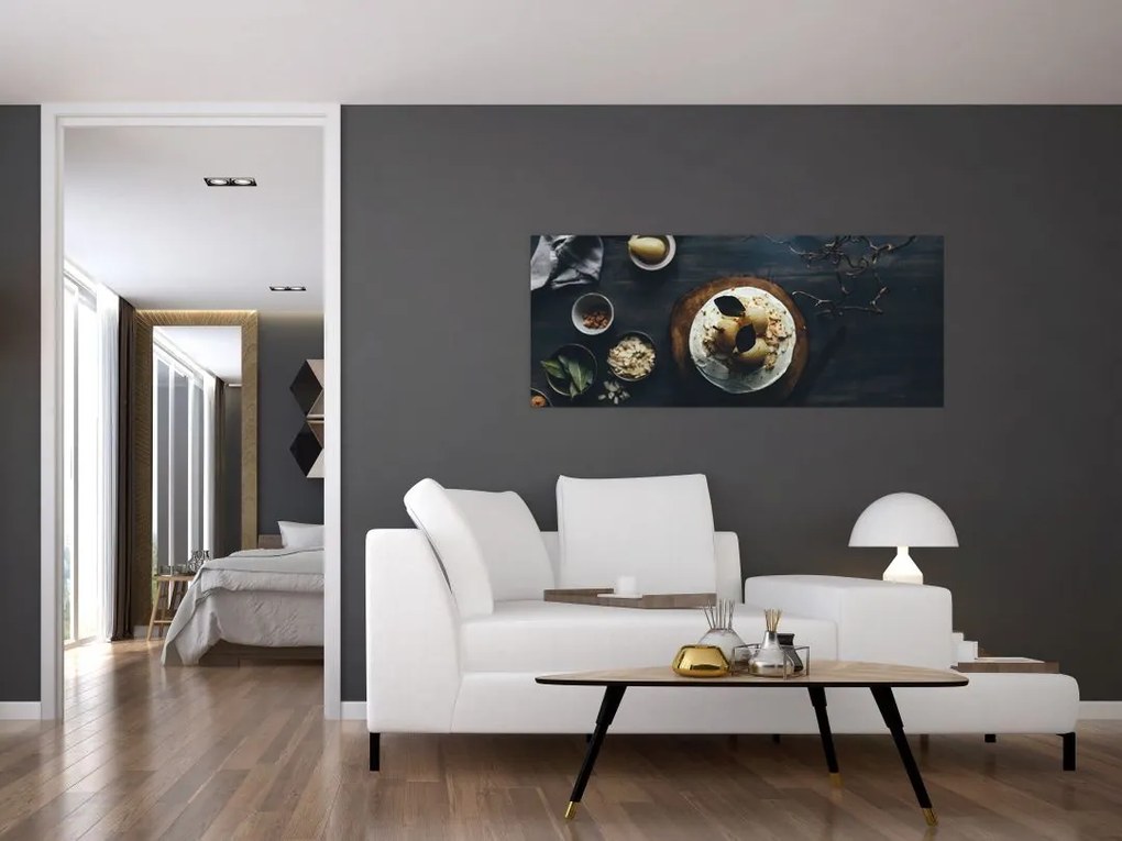 Tablou cu desert pe masă (120x50 cm)