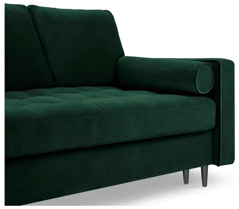 Canapea extensibilă din catifea Milo Casa Santo, verde