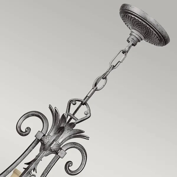 Lustră pe lanț Hinkley HK-PLANT10-PL PLANTATION 10xE14/40W/230V argintiu