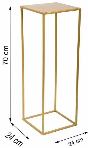 Suport pentru flori 70x24 cm, culoare aurie