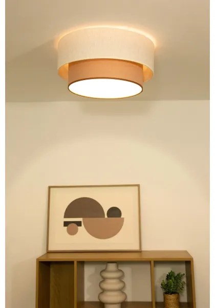 Plafonieră NATIA 1xE27/60W/230V alb/maro