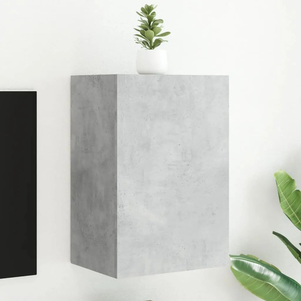 vidaXL Comodă TV de perete, gri beton, 40,5x30x60 cm, lemn prelucrat