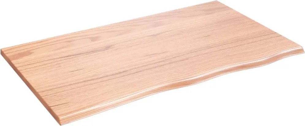 vidaXL Poliță perete maro deschis 100x60x2 cm lemn masiv stejar tratat