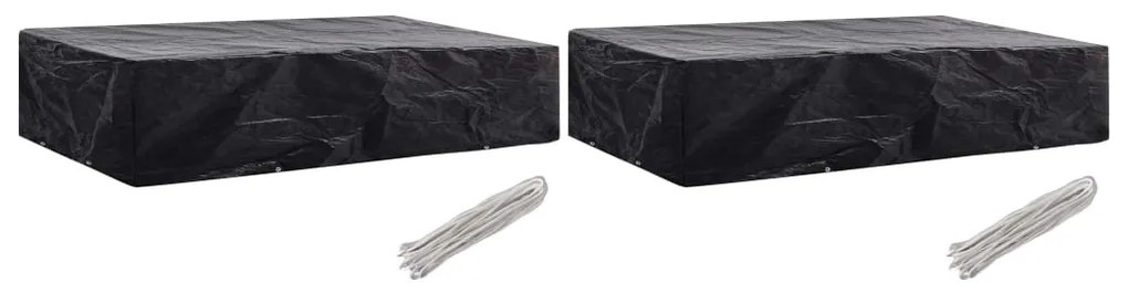 vidaXL Husă șezlong de grădină, 2 buc., 8 ocheți, 218 x 77 x 55 cm