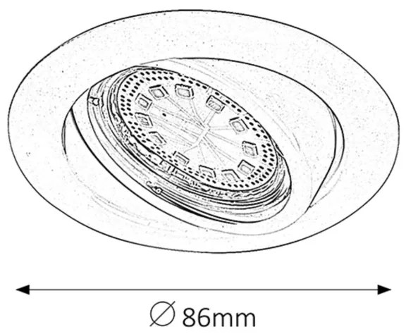 SET 3x corp de iluminat încastrat Rabalux 1051 LITE 3xGU10-LED/3W/230V