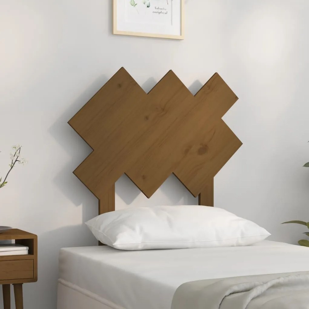 vidaXL Tăblie de pat, maro miere, 72,5x3x81 cm, lemn masiv de pin