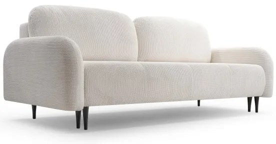 Canapea extensibilă tapițată CLOUDY, 3 locuri, crem