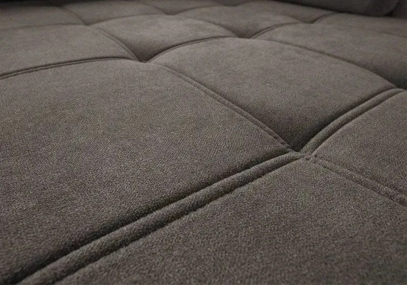 Colțar extensibil dumonde cu ladă de depozitare si sezut confortabil din spuma high-density, Loana Enjoy Kaki 270x185 cm