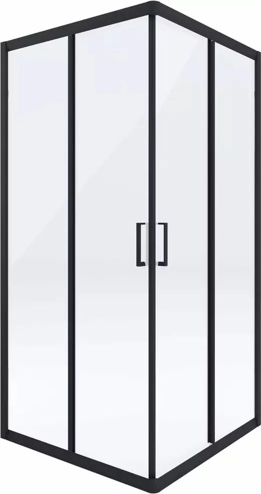 Cabina de dus patrata Deante Funkia cu usi culisante 80x80cm finisaj negru