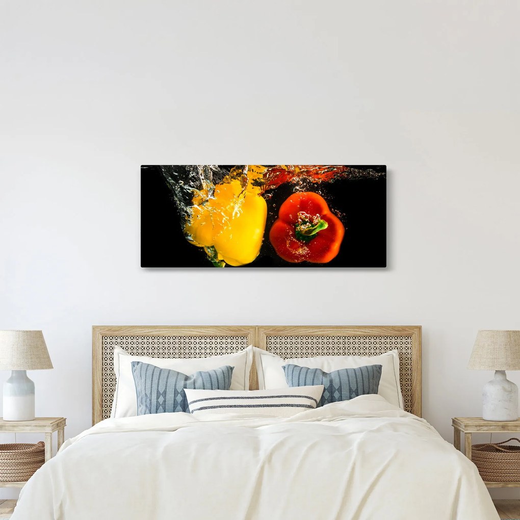 Tablou - ardei în apă (120x50 cm)