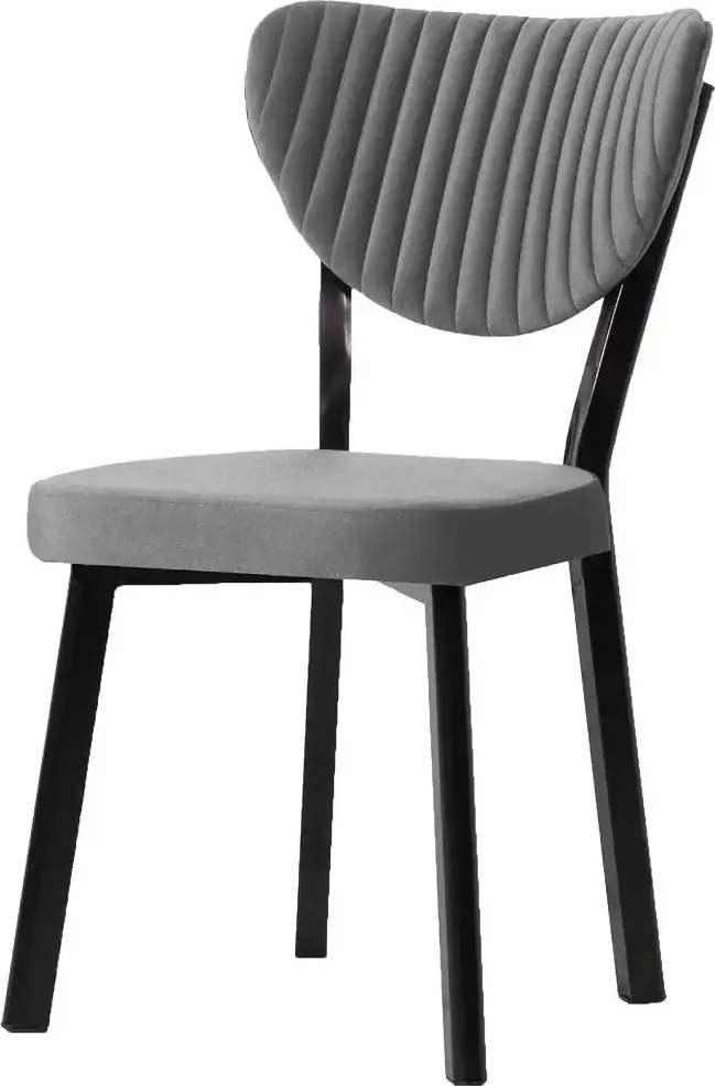 Scaun Barton, gri, profil din metal