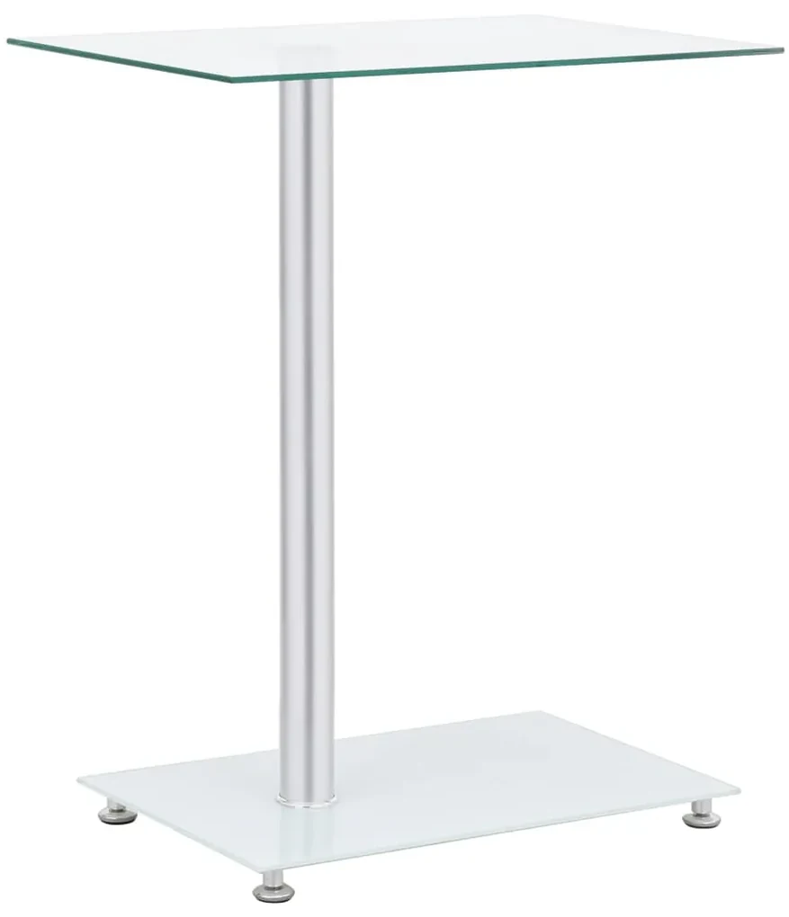 249535 vidaXL Masă laterală formă U transparent 45x30x58 cm sticlă securizată