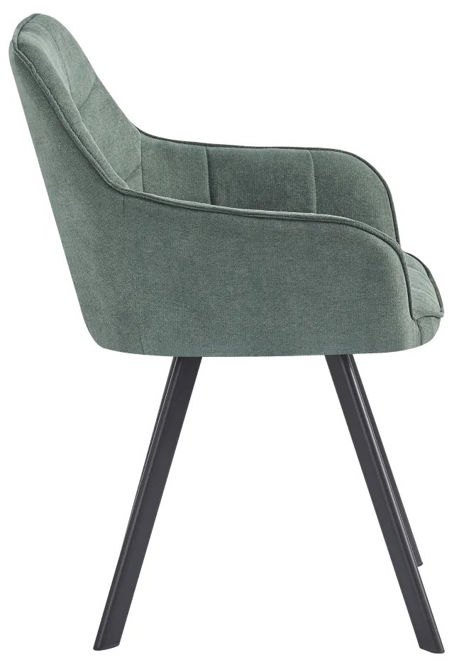 Scaun de design, Velvet verde negru, PETIN