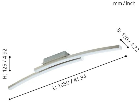 Lustră LED RGB dimabilă aplicată FRAIOLI-C 2xLED/17W/230V Eglo 97909