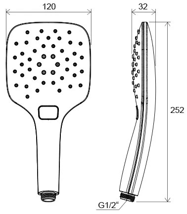 Ravak X07P348 - duș de mână cu buton, crom lucios