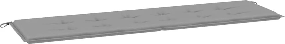 vidaXL Pernă de bancă de grădină, gri, 180x50x3 cm, textil oxford