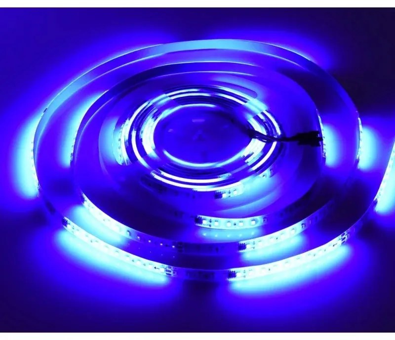 Kit Bandă LED Digitală Lumină Albastră 12W/m 10m 24V cu Transformator 200W și Controler