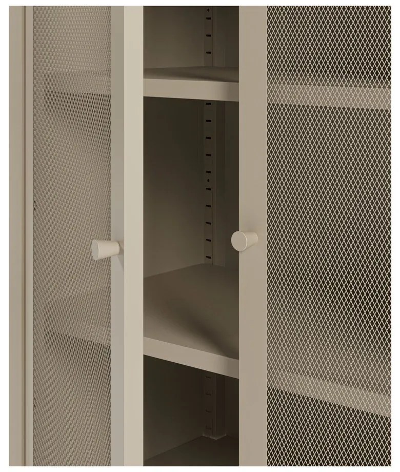 Dulap crem din metal 70x100x40 cm Fayna – Marckeric