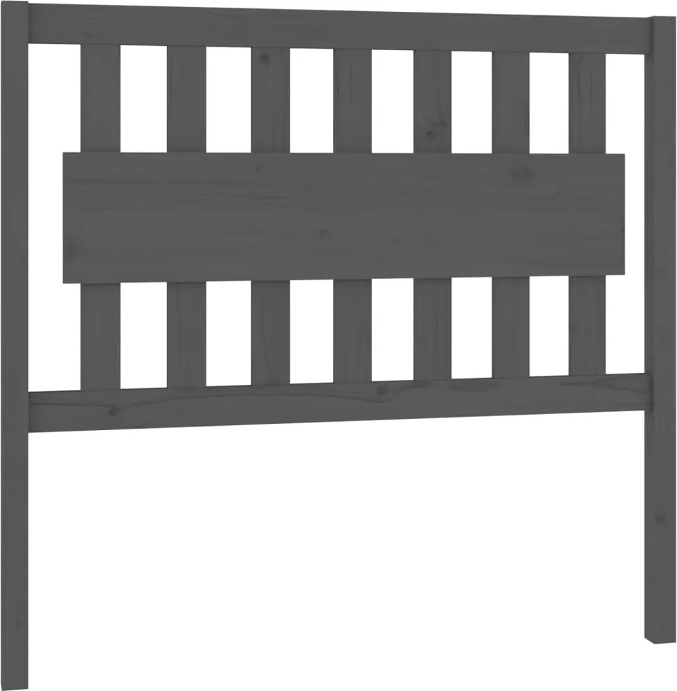 vidaXL Tăblie de pat, gri, 105,5x4x100 cm, lemn masiv de pin