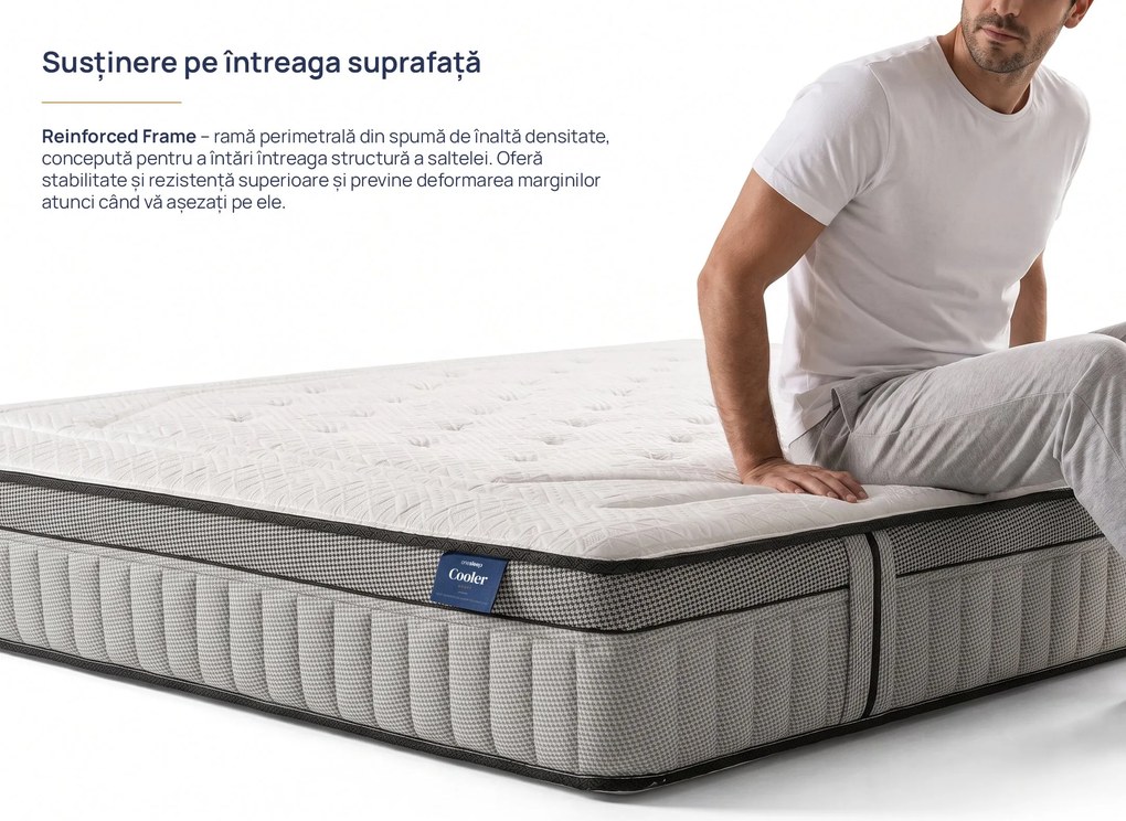Saltea Onesleep, Cooler Adapt Sleep Technology, 180x200x28, Medie spre tare