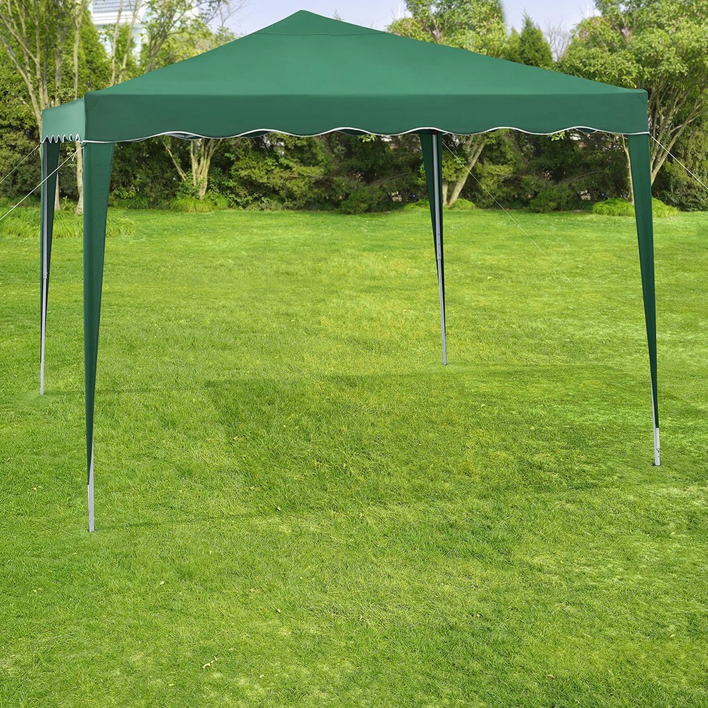Pavilion pliabil "Vivara" 3 x 3 m verde, cu ambalaj pentru transport