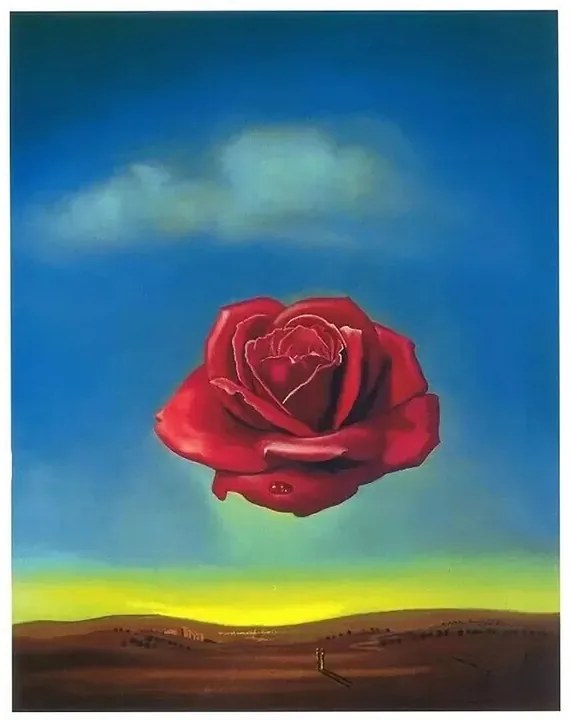 Imprimare de artă Meditative Rose, 1958, Salvador Dal