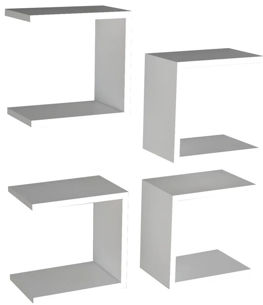 Raft Base White, 4 bucăți