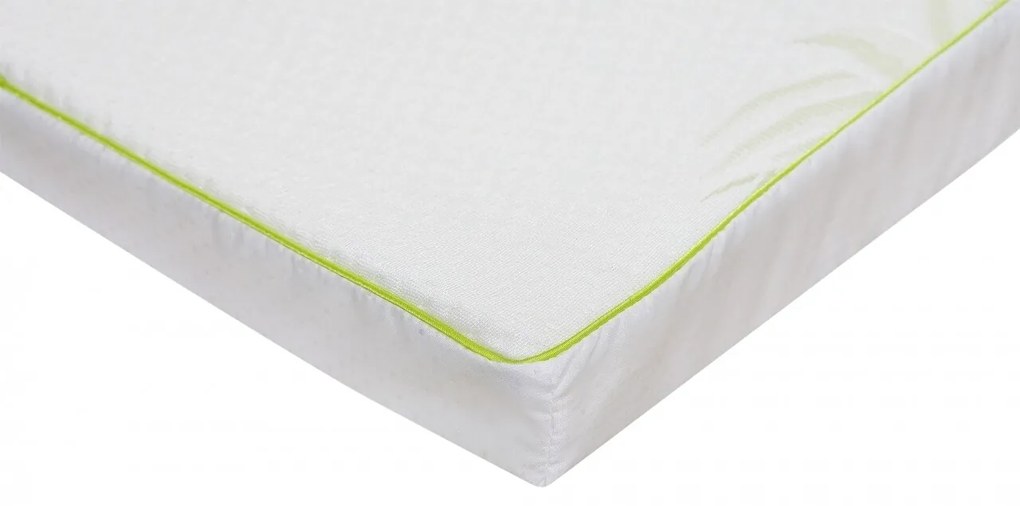 Topper saltea Aloe Vera Therapy Memory Arctic Gel 7 zone de confort, Green Future, 90x190 cm, H 5 cm