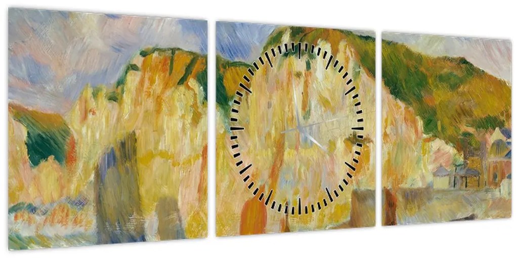 Tablou - Auguste Renoir, Sea and Cliffs, reproducere (cu ceas) (90x30 cm)