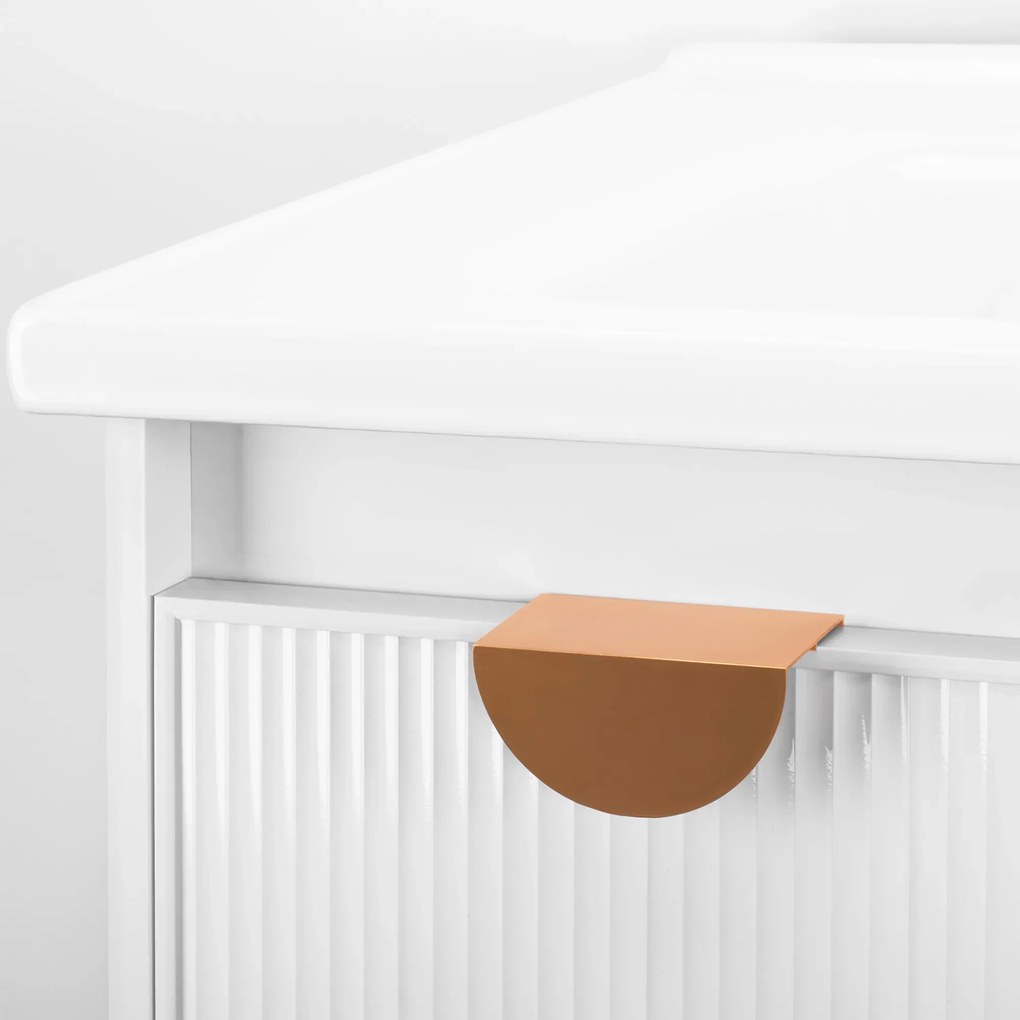 Set mobilier de baie cu lavoar Mario 60 cm Alb