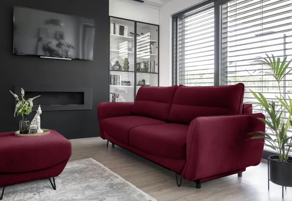 Canapea tapitata, extensibila, cu spatiu pentru depozitare, 236x90x95 cm, Silva 02, Eltap (Culoare: Bej deschis / Poco 7)
