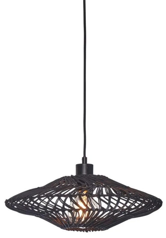 Lustra/Pendul eco din ratan Zanzibar flat 40cm S, bl