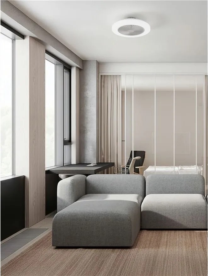 Lustra LED cu ventilator si telecomanda FLUX